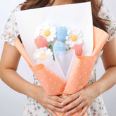 Knitted daisies and tulips bouquet, Crochet daisies and tulips bouquet, Handmade Bouquet, Knitted bouquet, Crochet bouquet